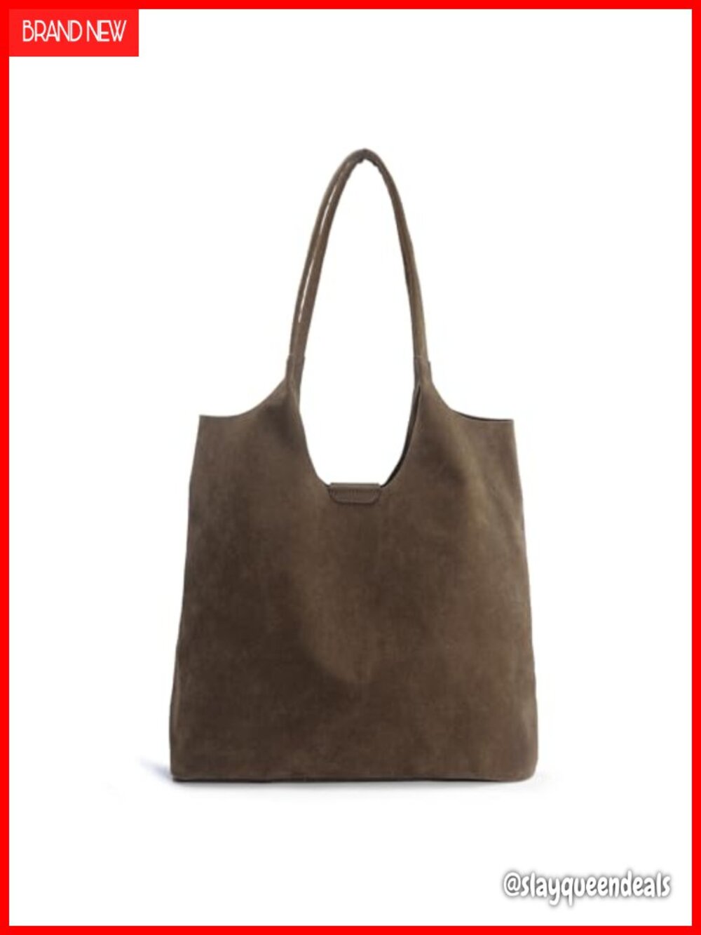 Faux Suede Tote Hobo Bag for Women Magnetic Closure Casual Vegan Leather Purse